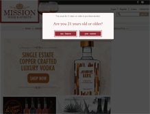 Tablet Screenshot of missionliquor.com